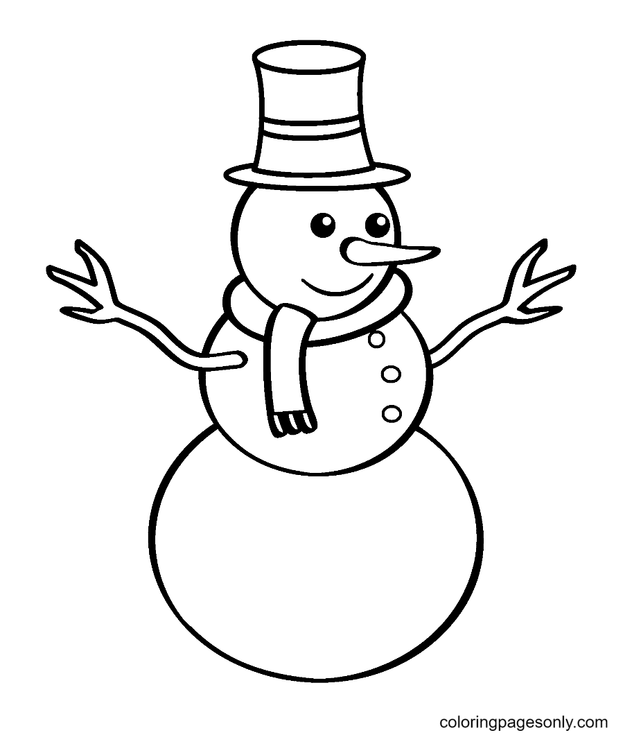 Snowman coloring pages printable for free download