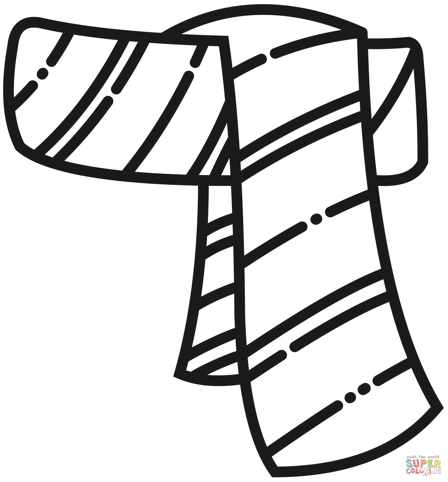 Scarf coloring page free printable coloring pages