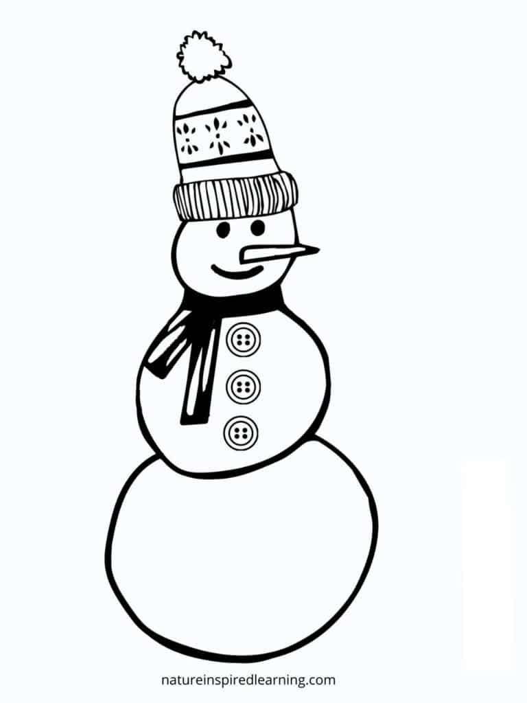 Snowman coloring pages perfect for winter