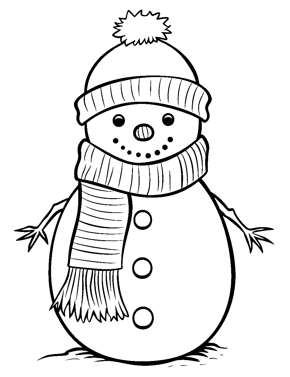 Snowman coloring pages free printable sheets