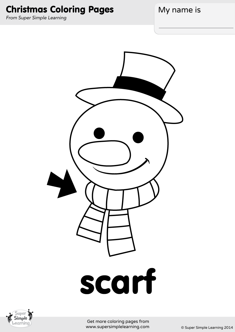 Scarf coloring page