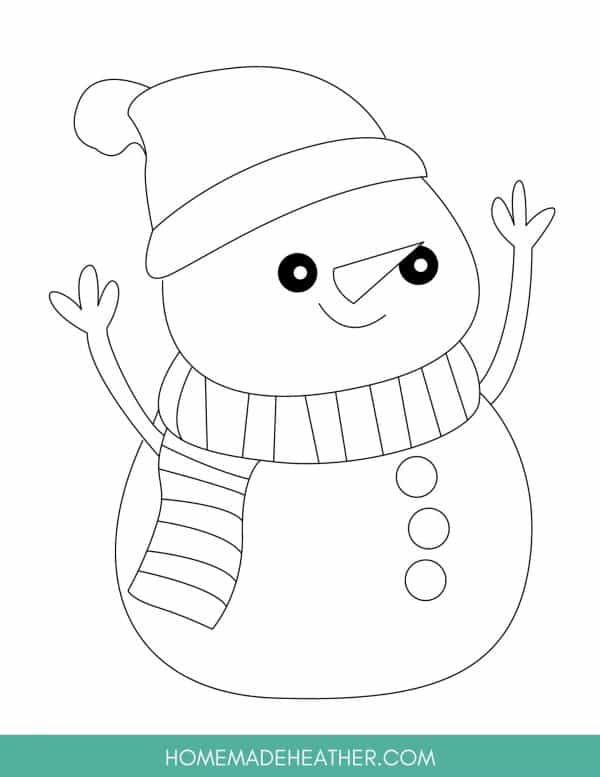 Free printable snowman coloring pages homemade heather
