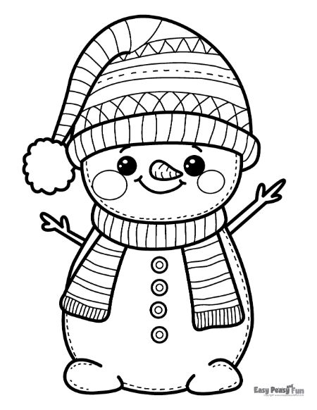 Printable snowman coloring pages