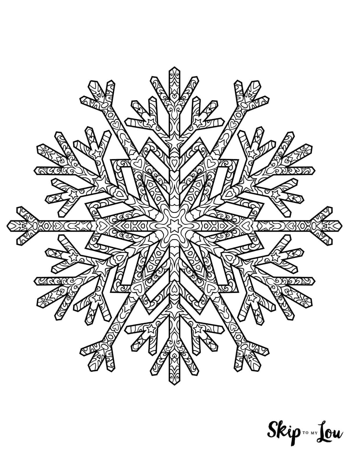 Snowflake coloring pages skip to my lou