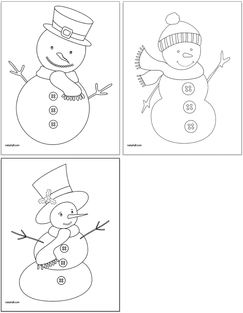 Free printable snowman templates