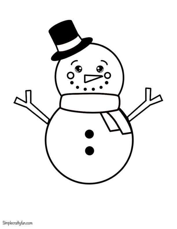 Free printable build a snowman for kids