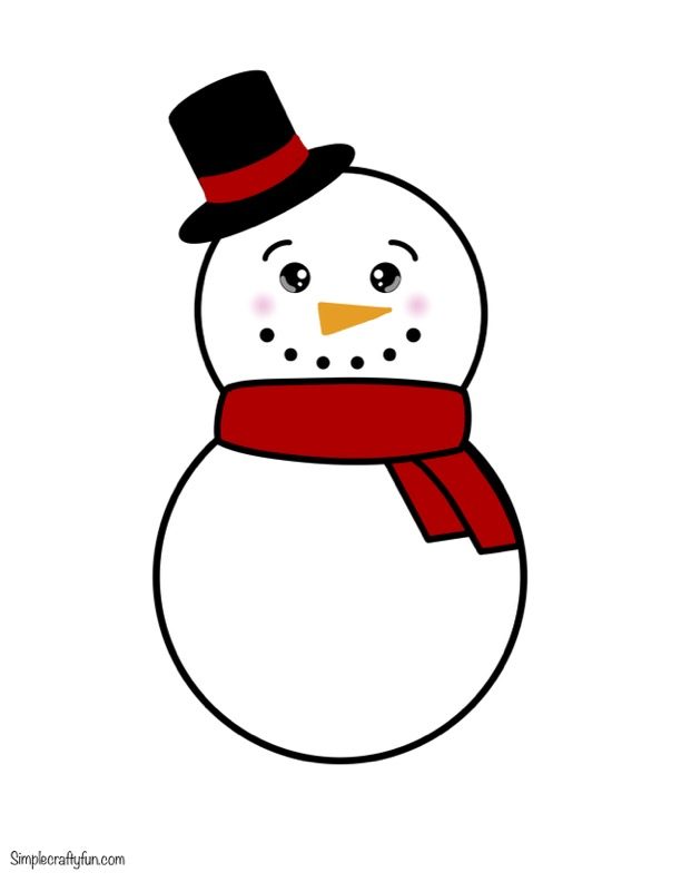 Free printable build a snowman for kids