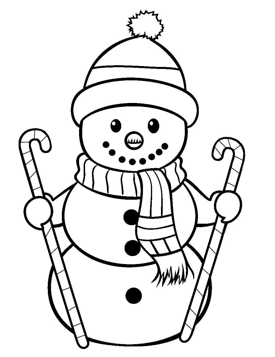 Snowman coloring pages free printable sheets