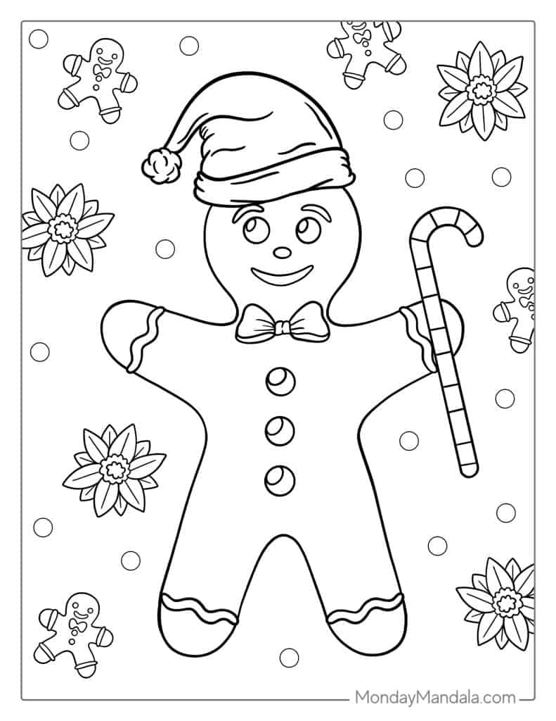 Candy cane coloring pages free pdf printables