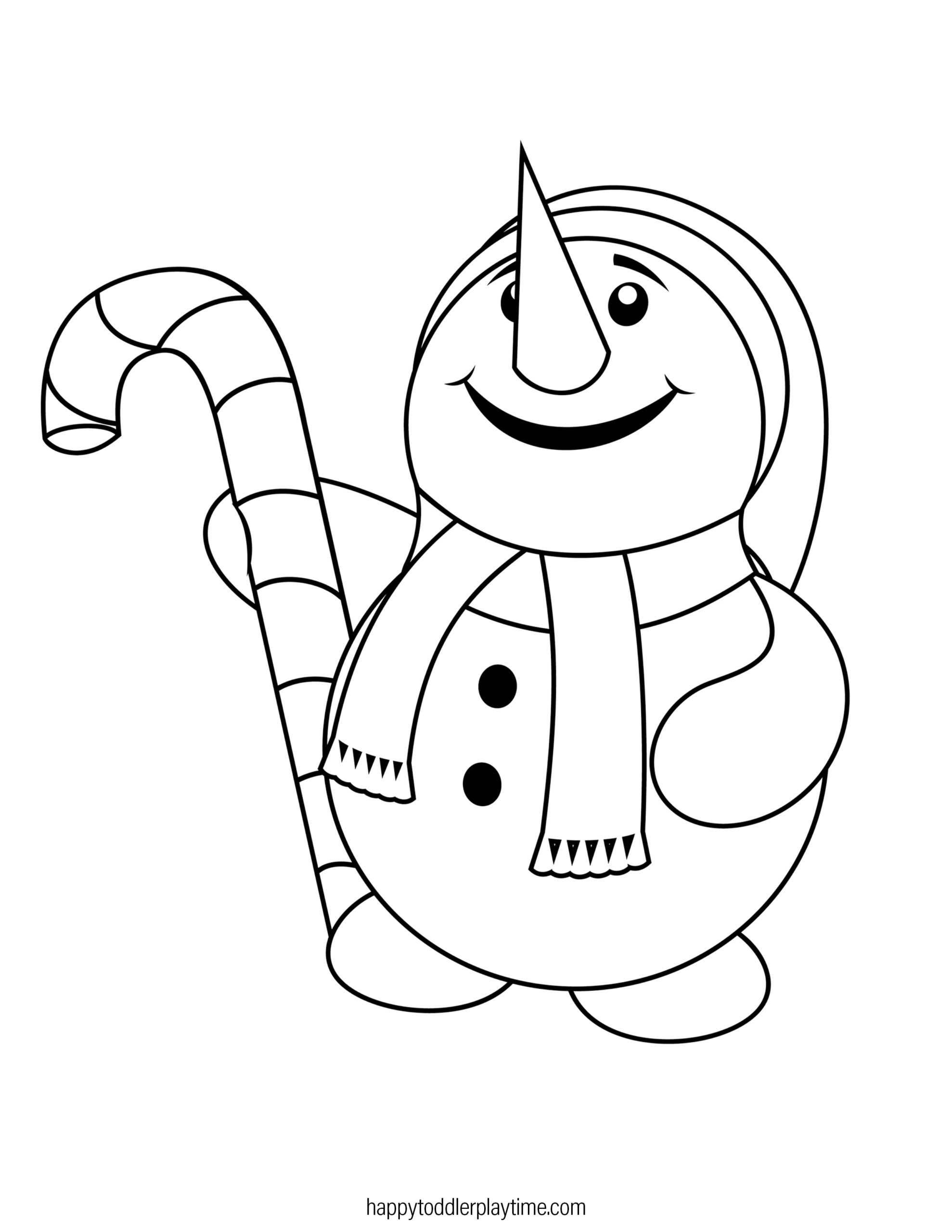 Free printable candy cane coloring pages for kids