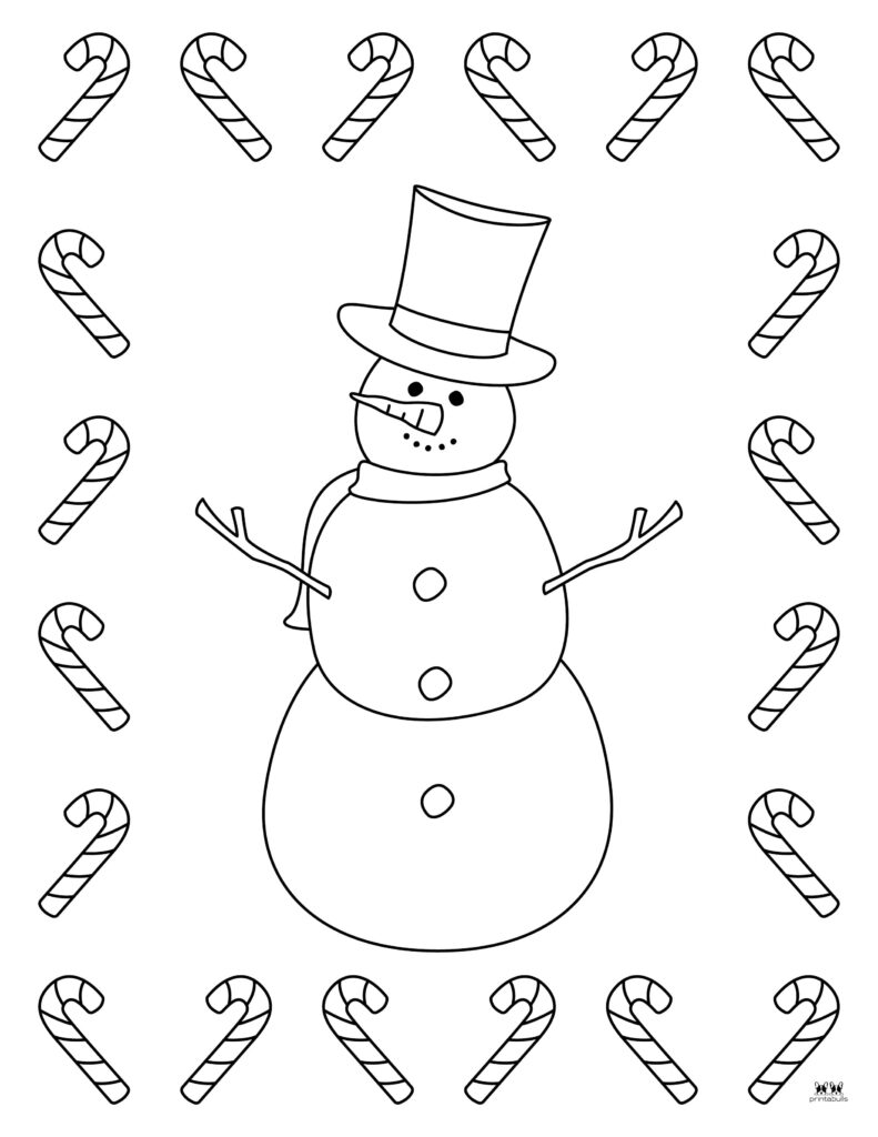 Candy cane coloring pages templates