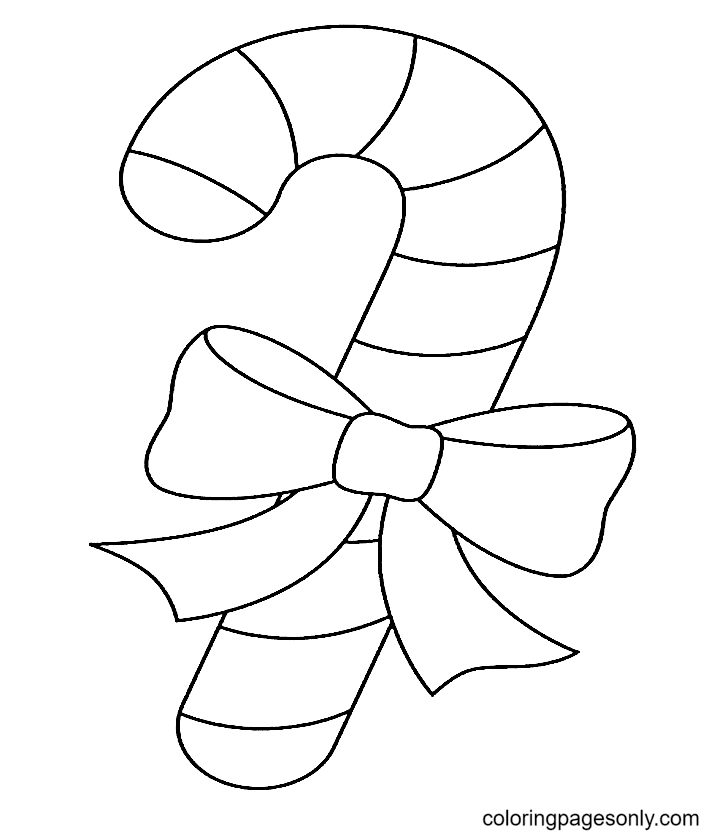 Christmas candy cane coloring pages printable for free download