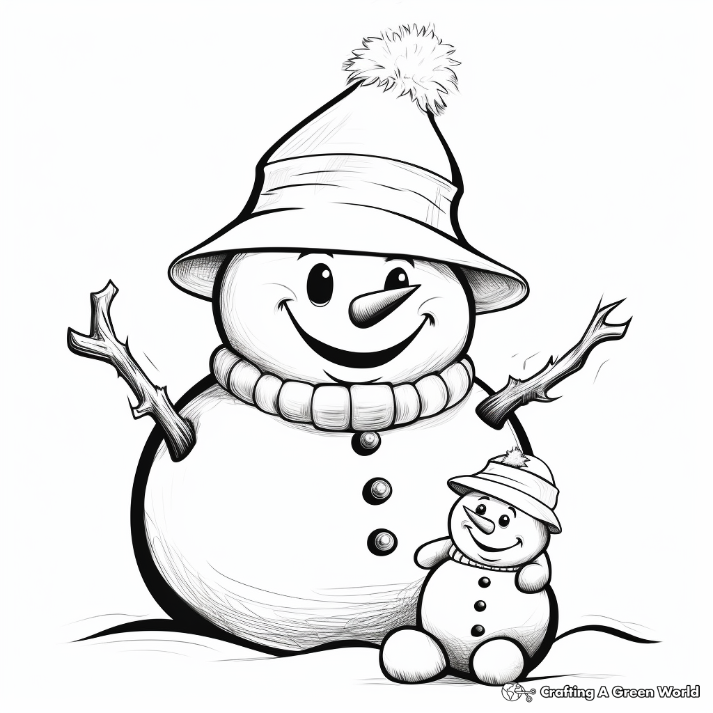 Snowman coloring pages