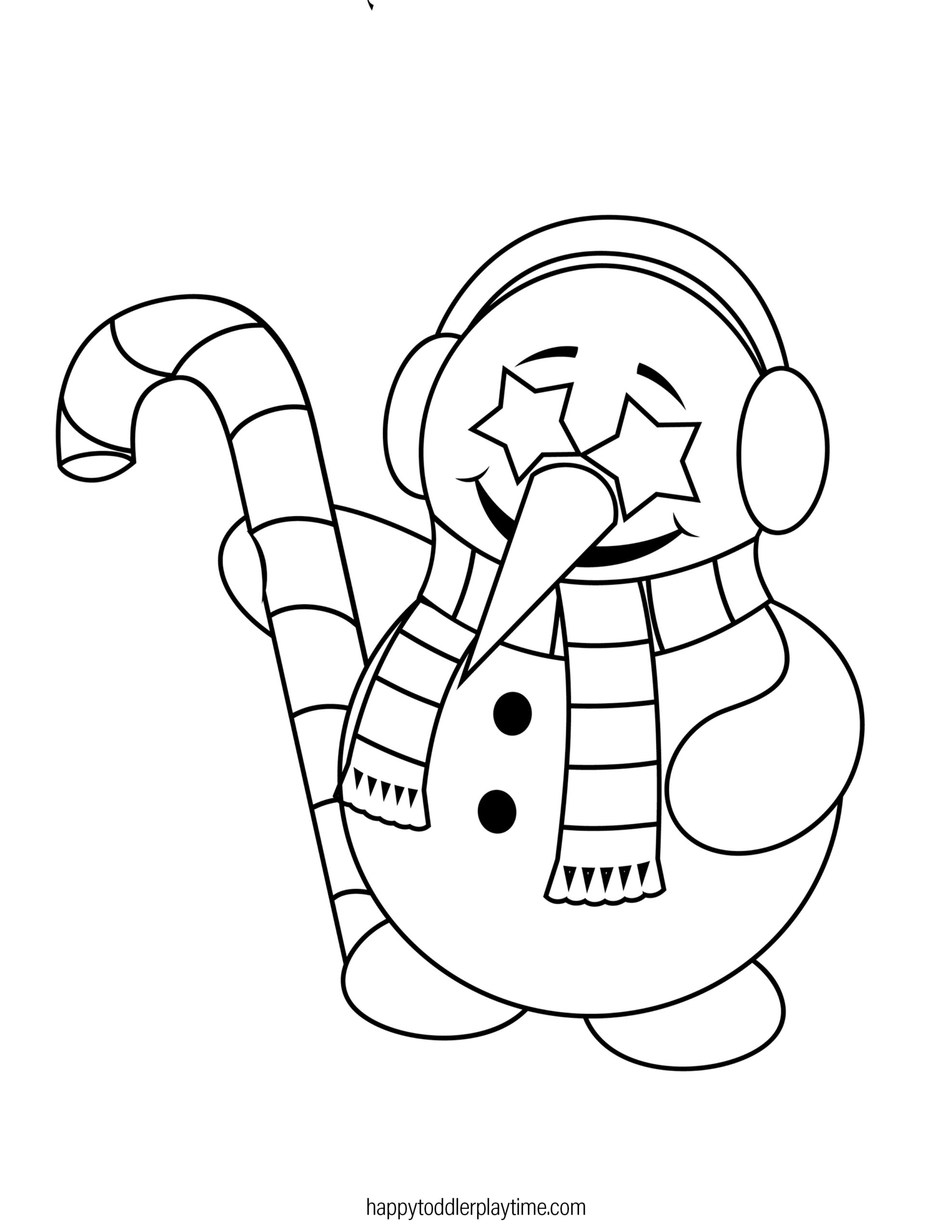 Free printable candy cane coloring pages for kids