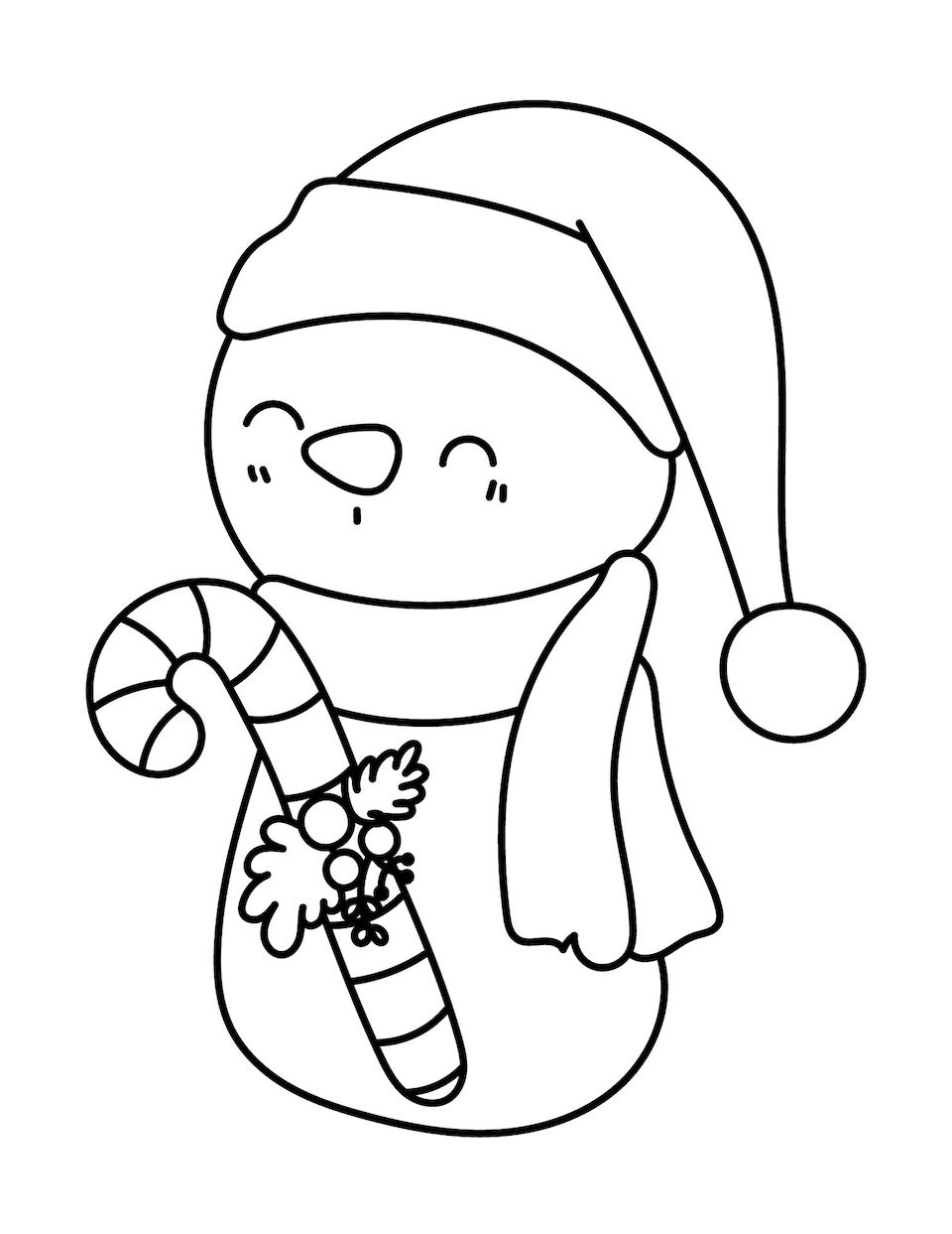 Snowman coloring pages for kids and adults