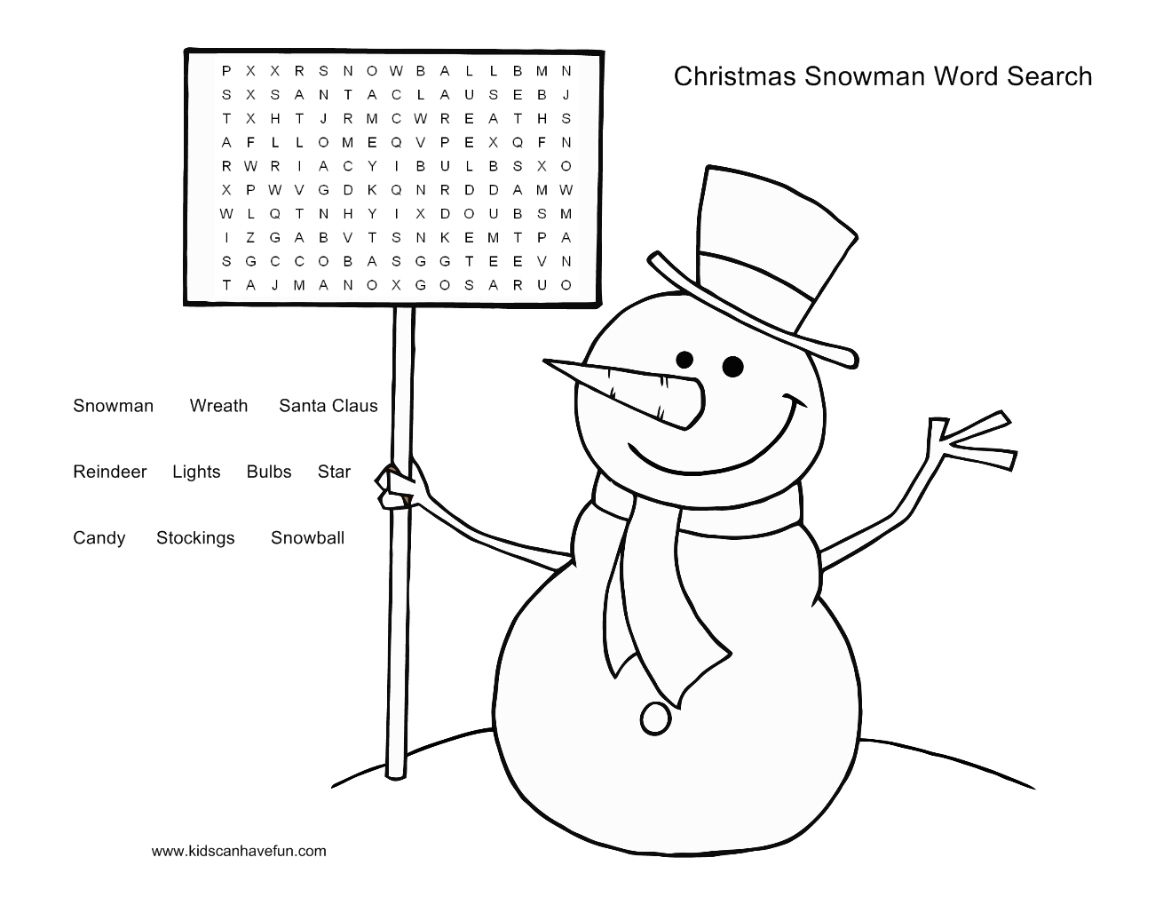 Snowman word search christmas snowman word search x christmas snowman word seaâ christmas activities for kids christmas activities christmas word search