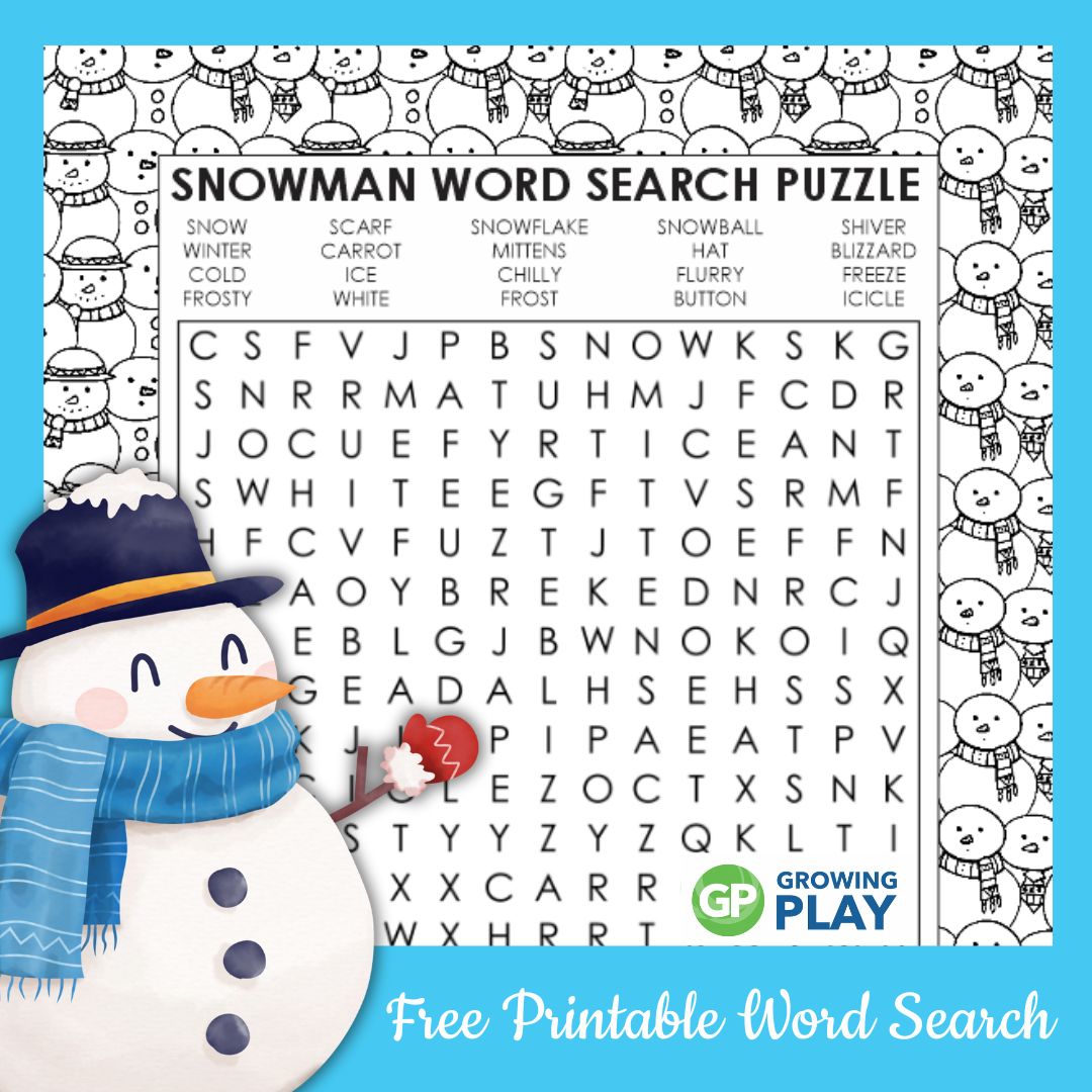 Snowman word search