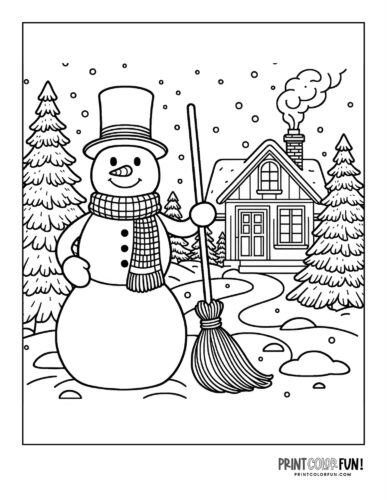 Cool snowman coloring pages plus snowman word search mazes to chill out with at