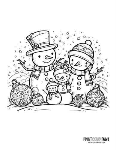 Cool snowman coloring pages plus snowman word search mazes to chill out with at