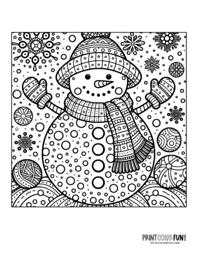 Cool snowman coloring pages plus snowman word search mazes to chill out with at