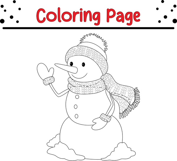 Coloring page snowman åçãåºåç çãd çäåçéå