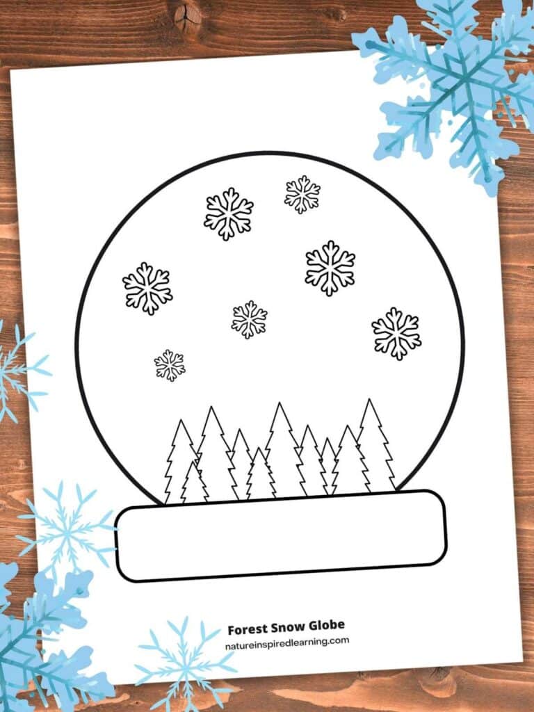 Snow globe coloring pages perfect for winter