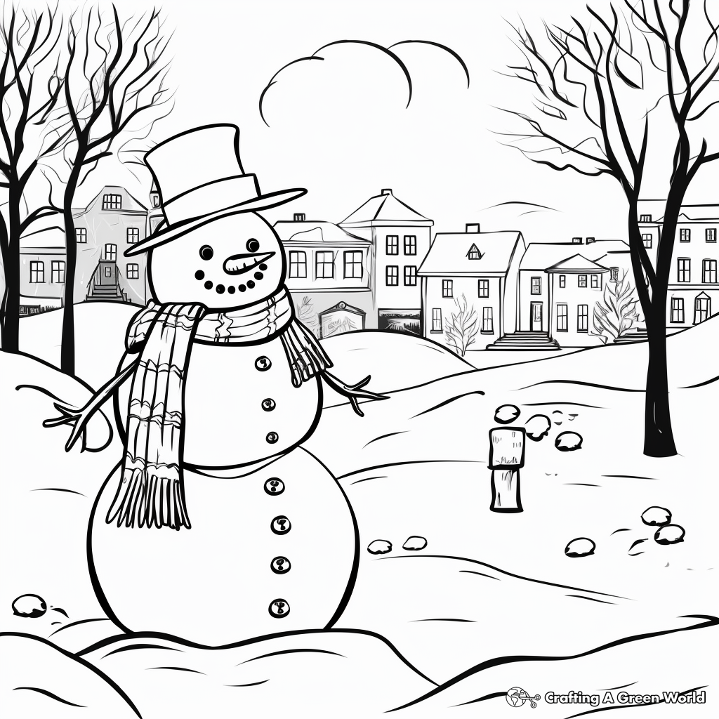 Snowman coloring pages