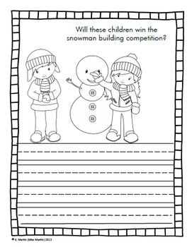 Winter writing prompt pack by miss martin tpt