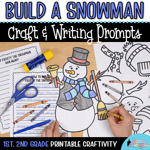 Snowman coloring craft â st grade after winter break activities