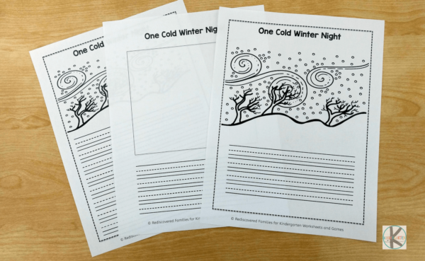 Free winter writing prompts kindergarten