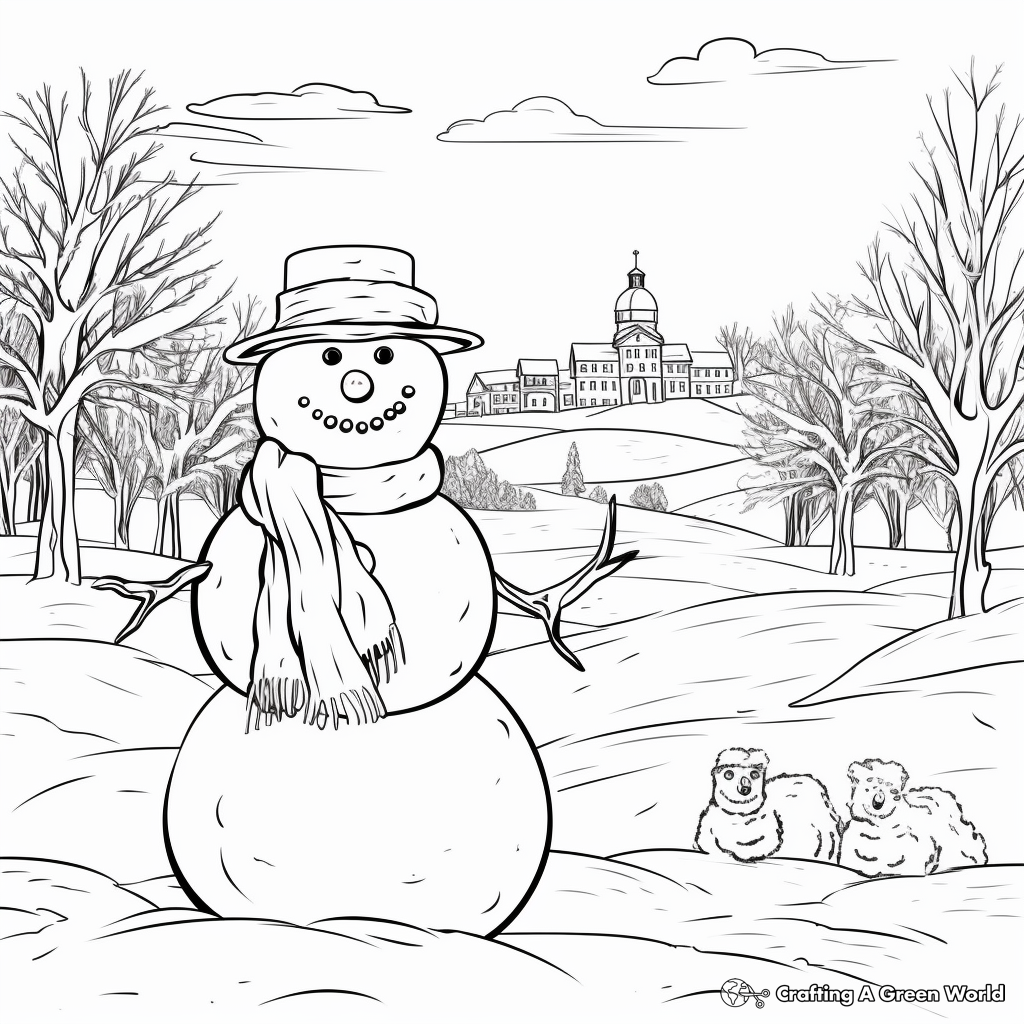 Snowman coloring pages