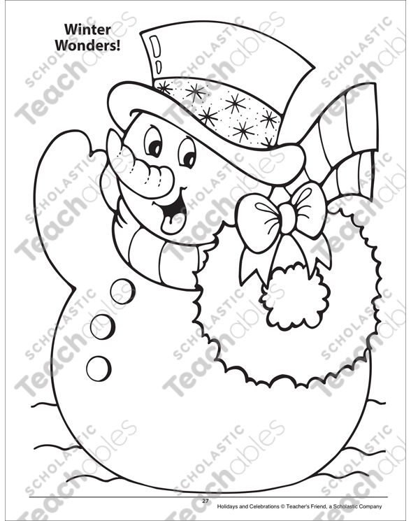 Winter wonders holidays and celebrations coloring page printable coloring pages