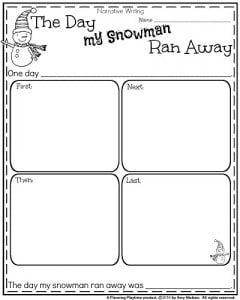 First grade writing prompts for winter