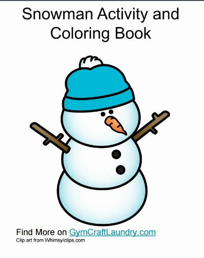 Free printable pack snowman activity and coloring book