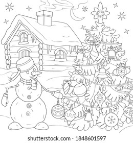 Thousand christmas coloring page snowman royalty