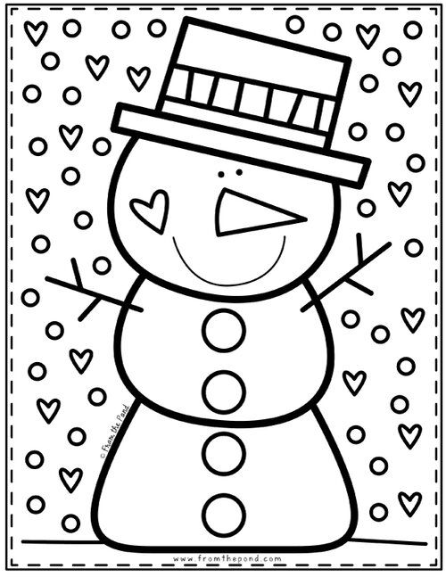 Snowman coloring page