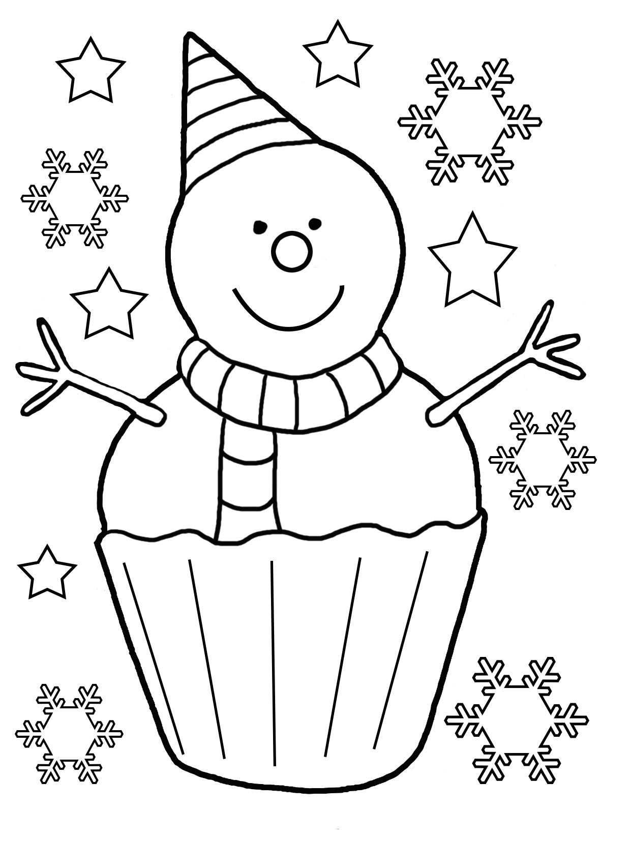 Snowman coloring pages