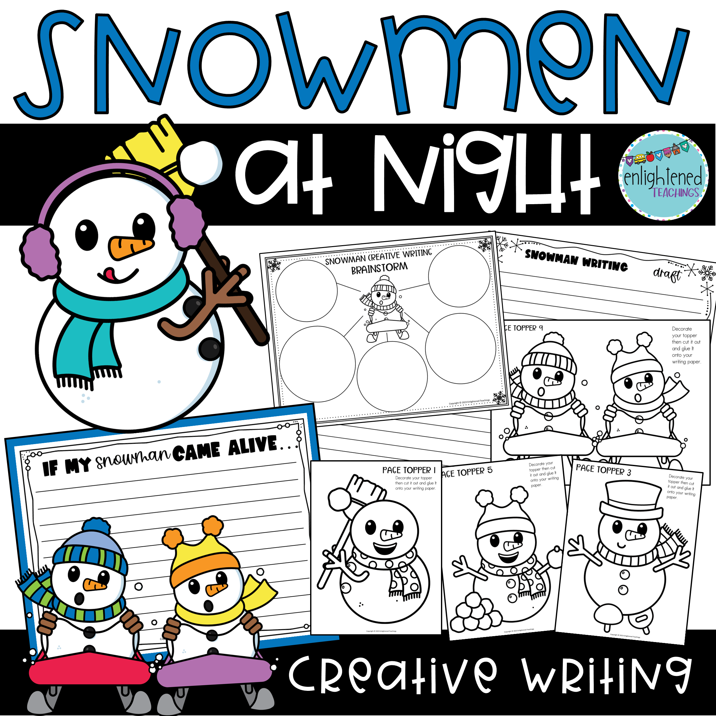 Snowmen at night creative writing craft snowmen at night activities made by teachers