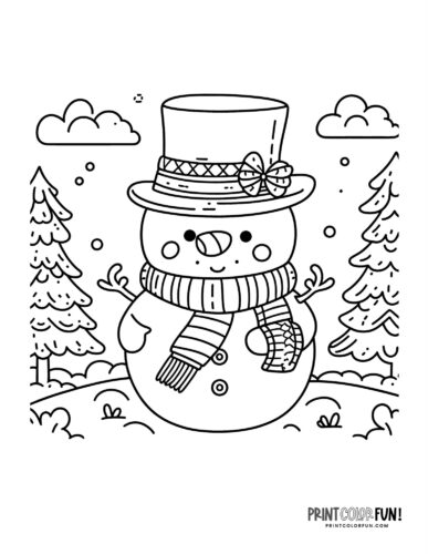 Cool snowman coloring pages plus snowman word search mazes to chill out with at