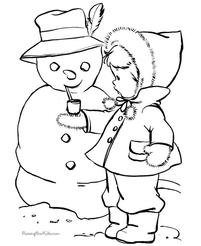 Free printable snowman coloring picture snowman coloring pages vintage coloring books coloring pages winter