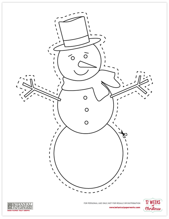 Free printables christmas coloring cutouts