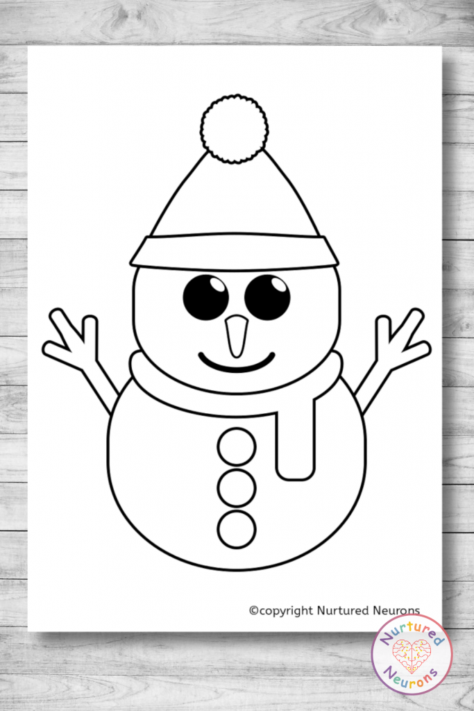 Printable snowman template awesome outline pack