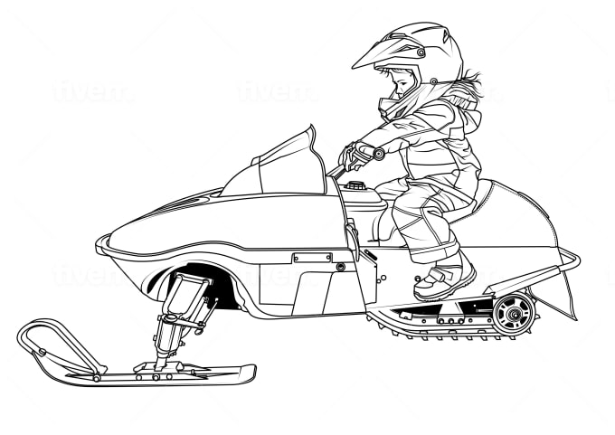 Draw line drawing style any vehicle for coloring pages book by ahsanulkirom