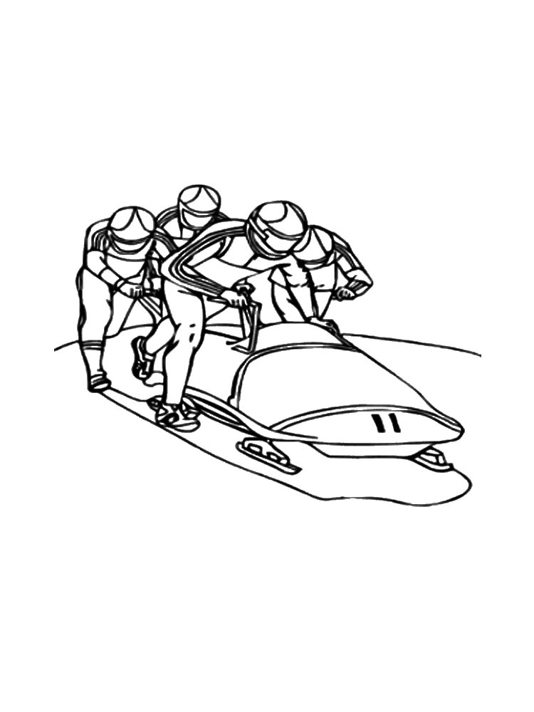 Bobsled coloring pages