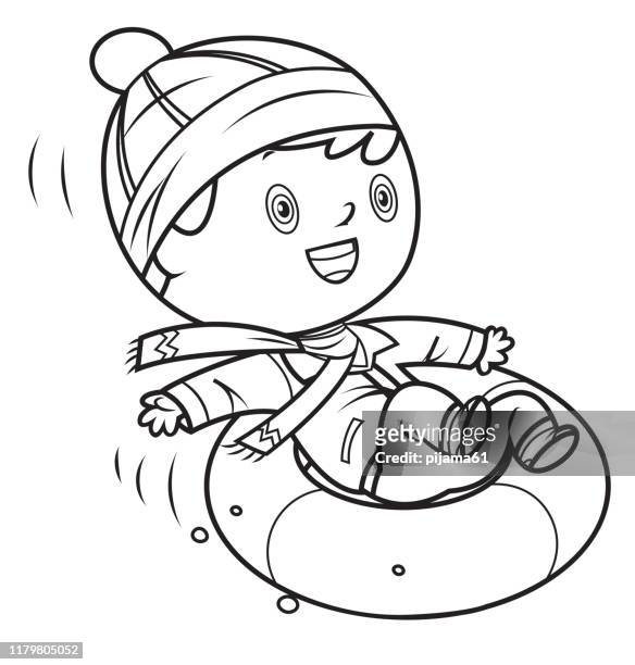 Winter coloring pages stock photos high