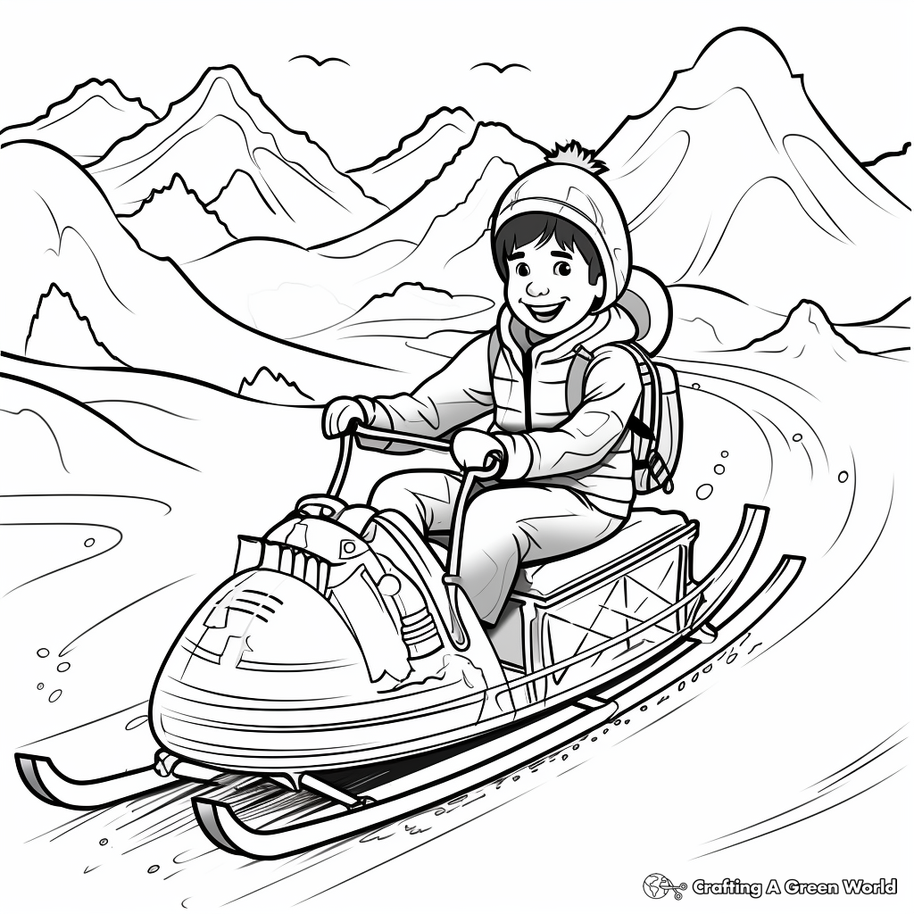 Sled dog coloring pages