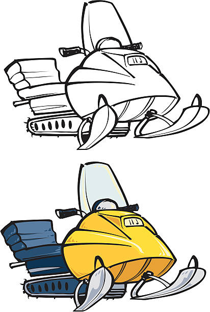 Snowmobile stock illustration