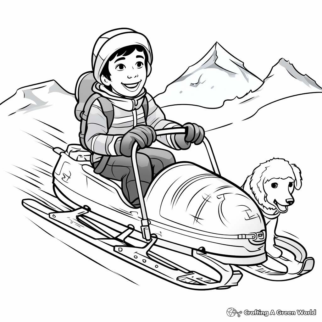 Sled dog coloring pages