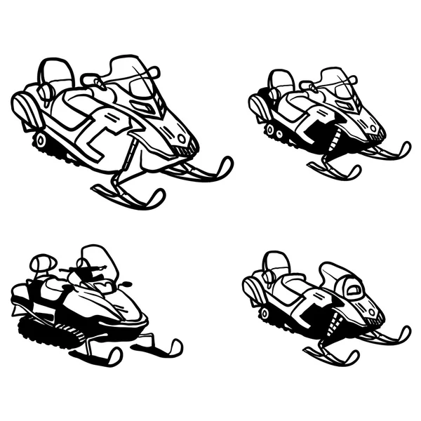 Snowmobile icon vector images