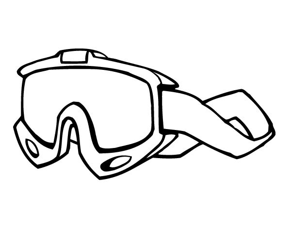 Goggles coloring page